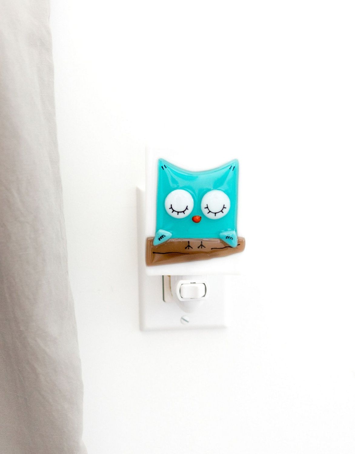Veilleuse - Hibou Aqua
