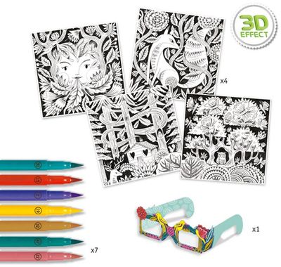 Coloriage 3D - Foret Fantastique
