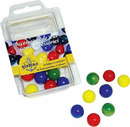 16 billes de marbre 4 couleurs