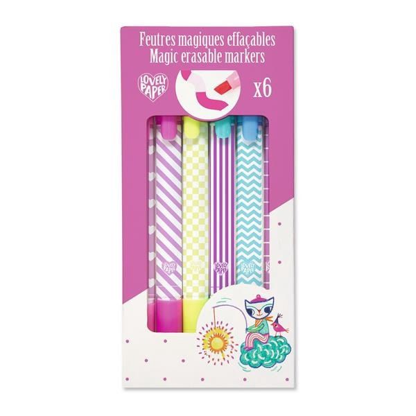 6 Feutres magiques effacables