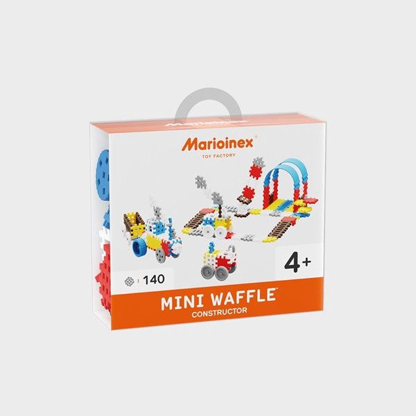Mini Waffle - Constructeur - Bleu Large 140 pcs