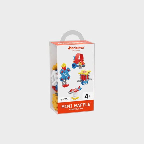 Mini Waffle - Constructeur - Bleu Moyen 70 pcs