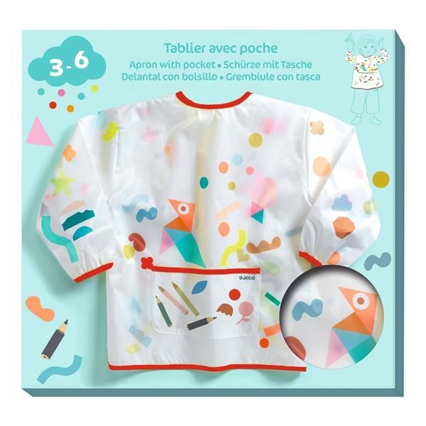 Tablier avec poche / Gommettes et crayons