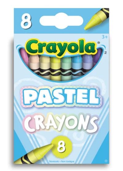 8 Crayons pastel