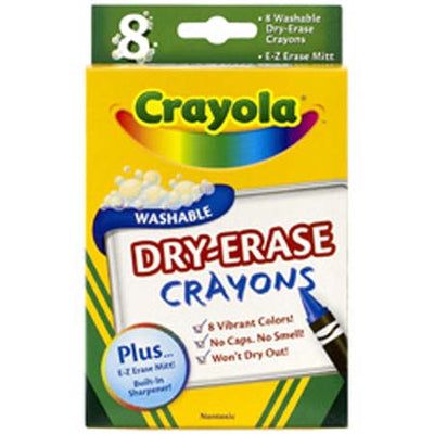 8 Crayons cire effacables à sec