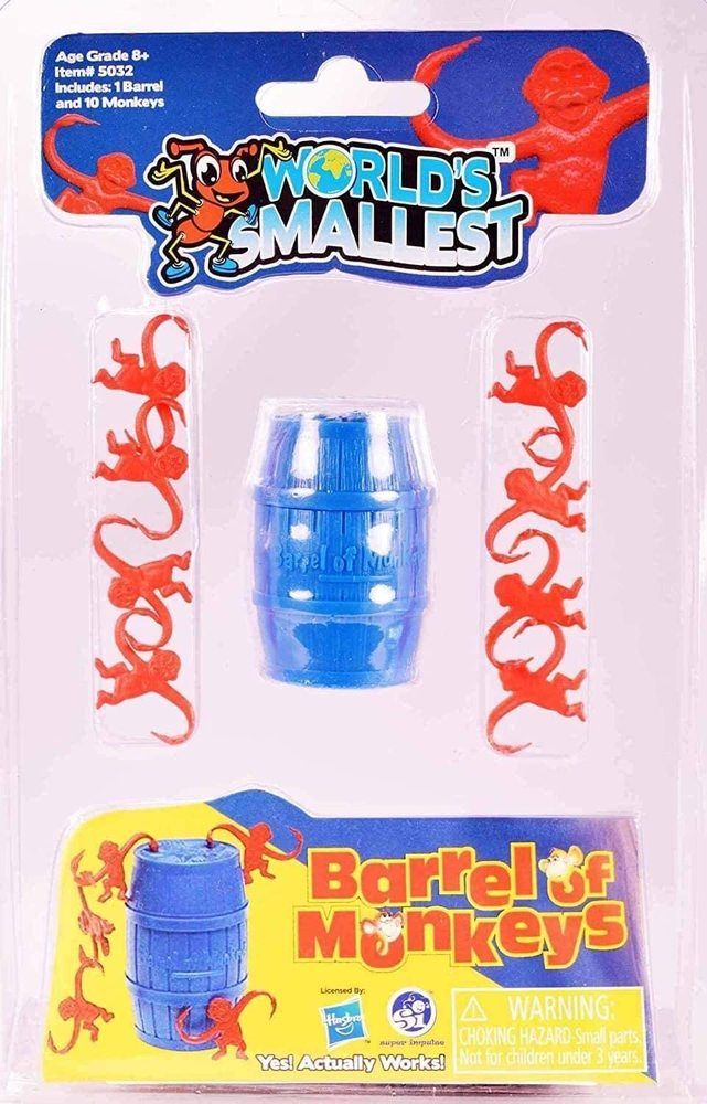 World&#39;s Smallest Barrel of monkeys