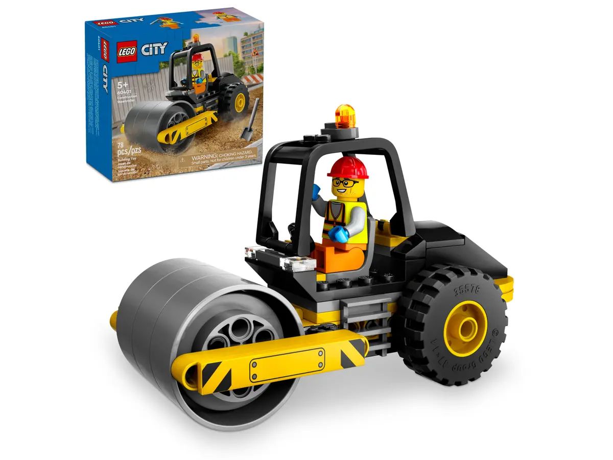 Lego City 60401 Le rouleau compresseur de construction