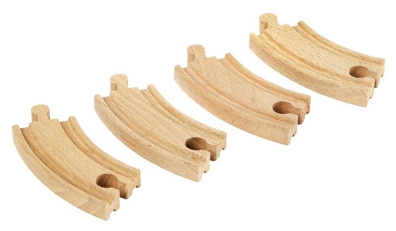 Brio Petit rail courbe 4 pièces