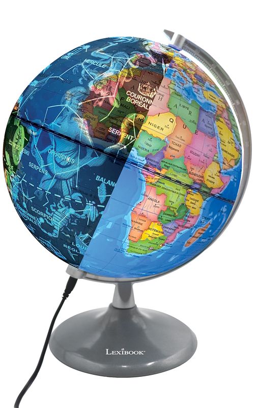 Lexibook - 2-en-1 Globe &amp; Planétarium lumineux
