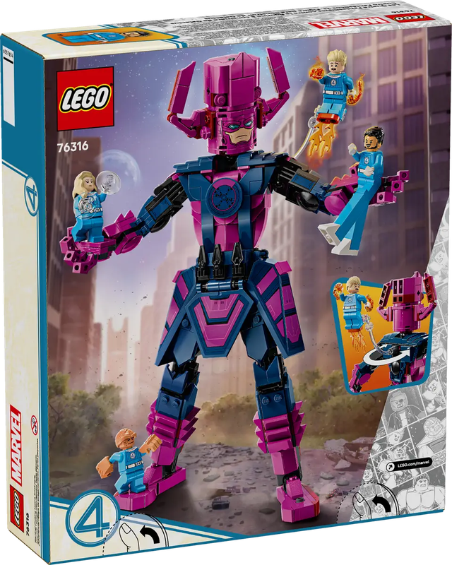 Lego Marvel 76316 Les Quatre Fantastiques contre la figurine à construire de Galactus