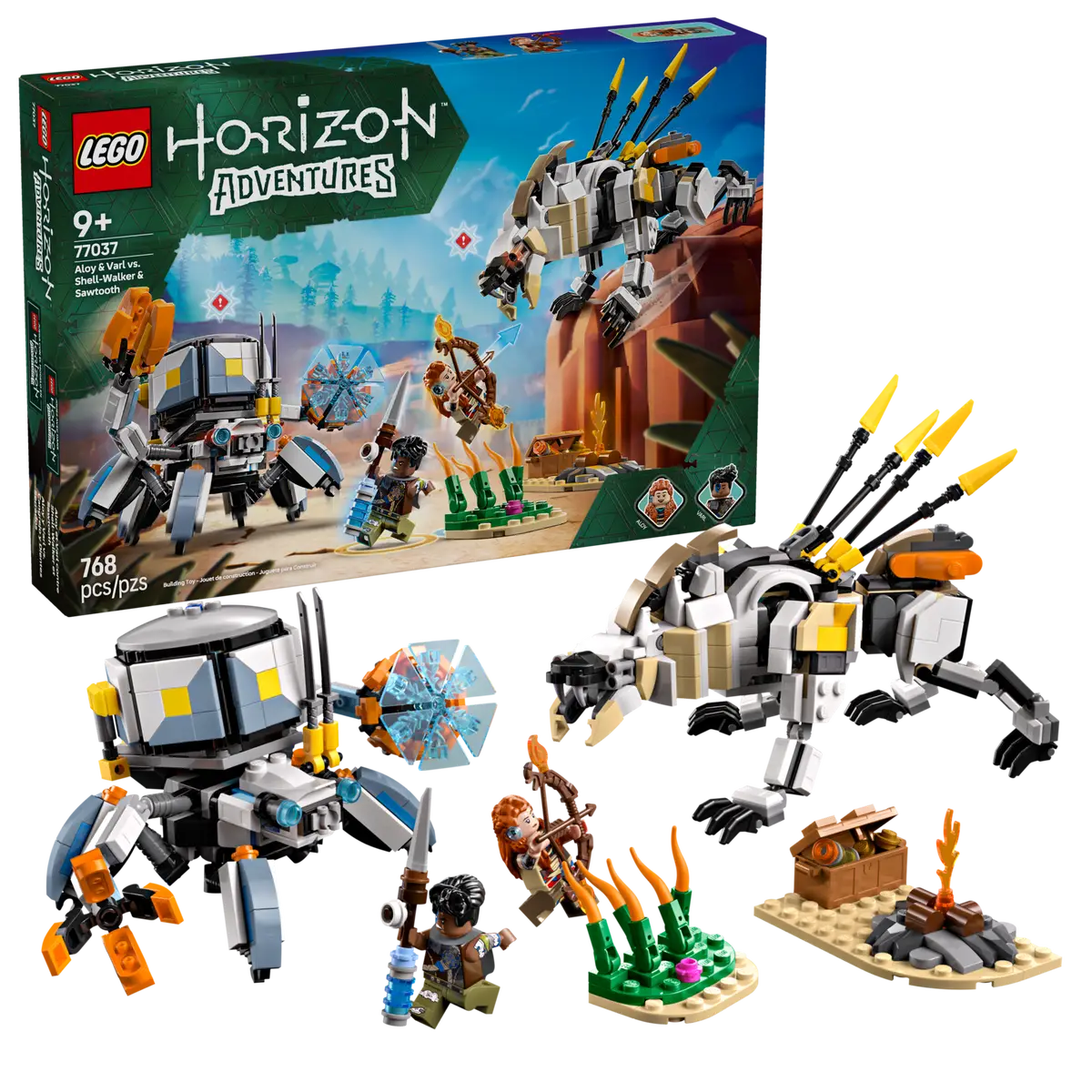 Lego Horizon Adventures 77037 Aloy et Varl contre Shell-Walker et Sawtooth