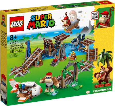 Lego Super Mario 71425 Ensemble d&#39;extension La course en wagon de Diddy Kong