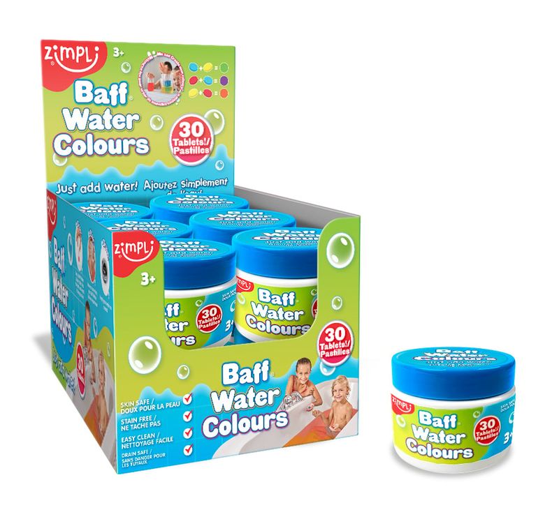 Patilles de bain colorees Baff
