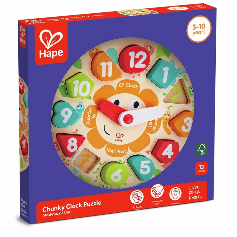 Puzzle à grosses pièces horloge
