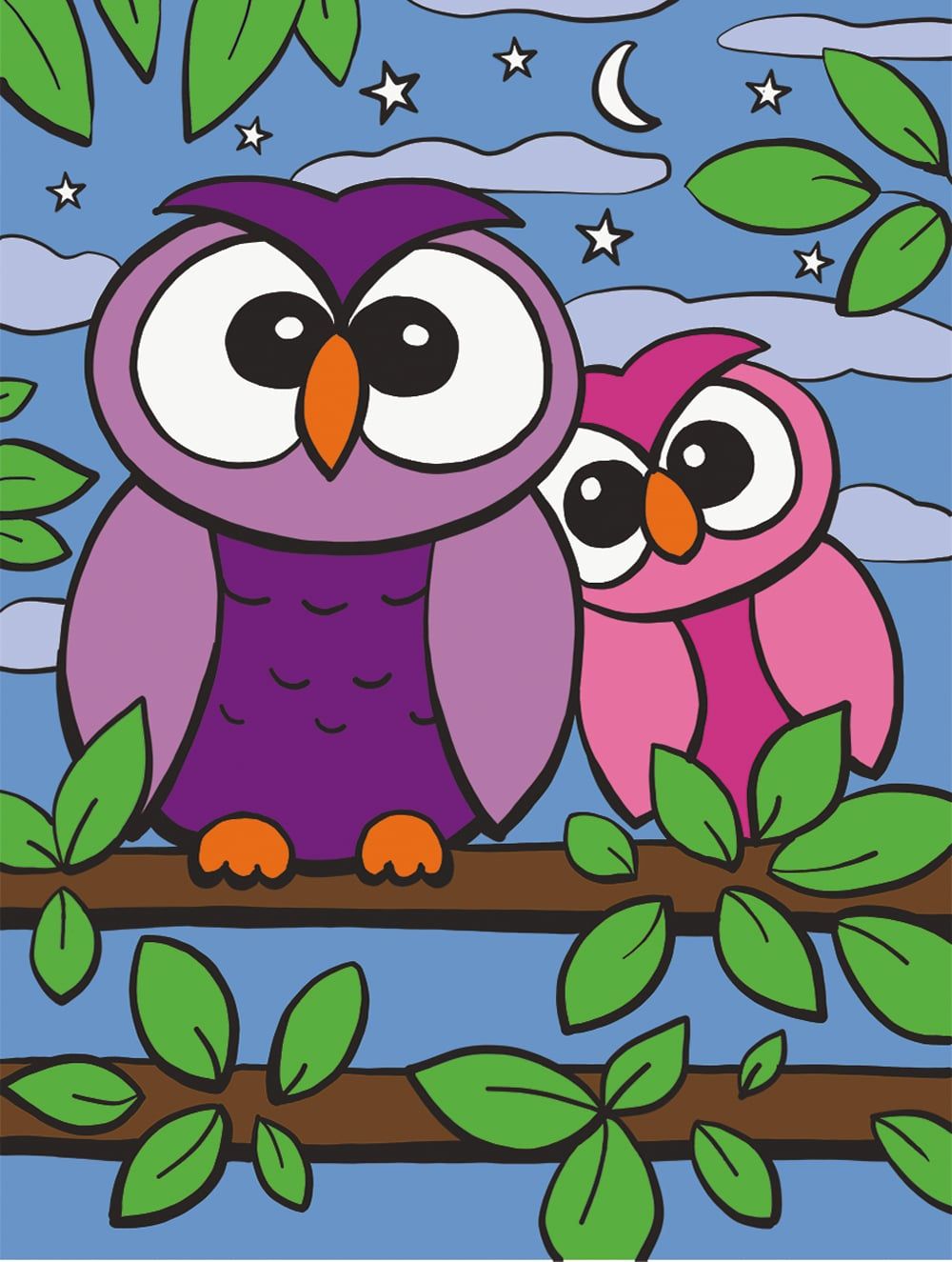 Peinture à numéros my first standard - Hiboux