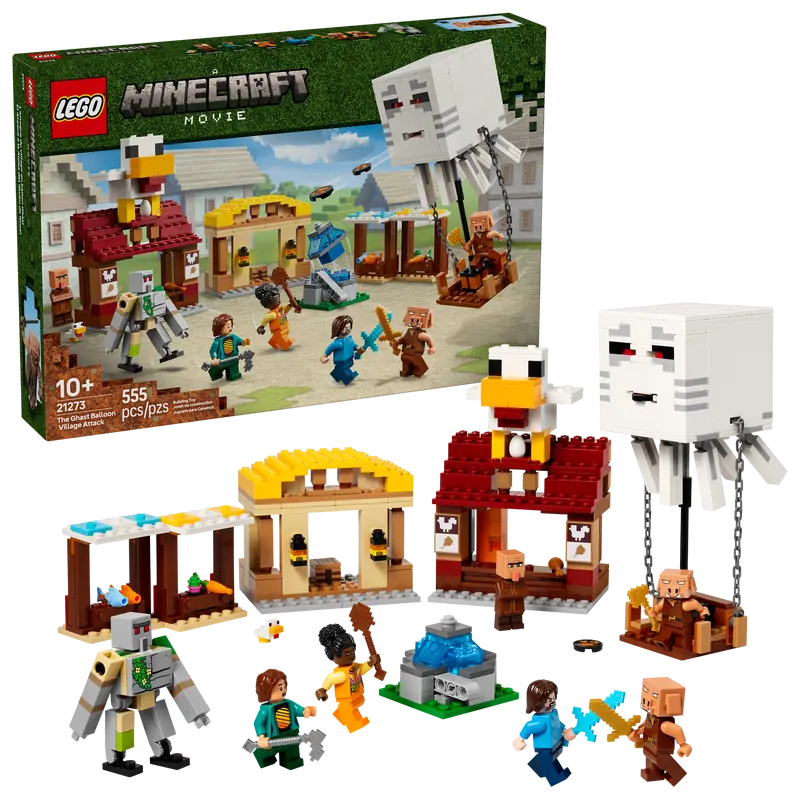 Lego Minecraft 21273 L'attaque du village en ballon Ghast