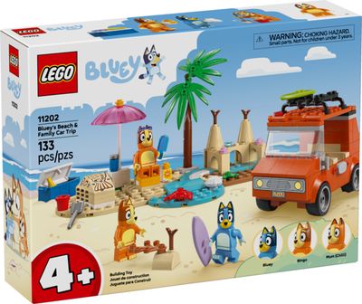 LEGO Bluey 11202 Bluey's Beach &amp; Family Car Trip