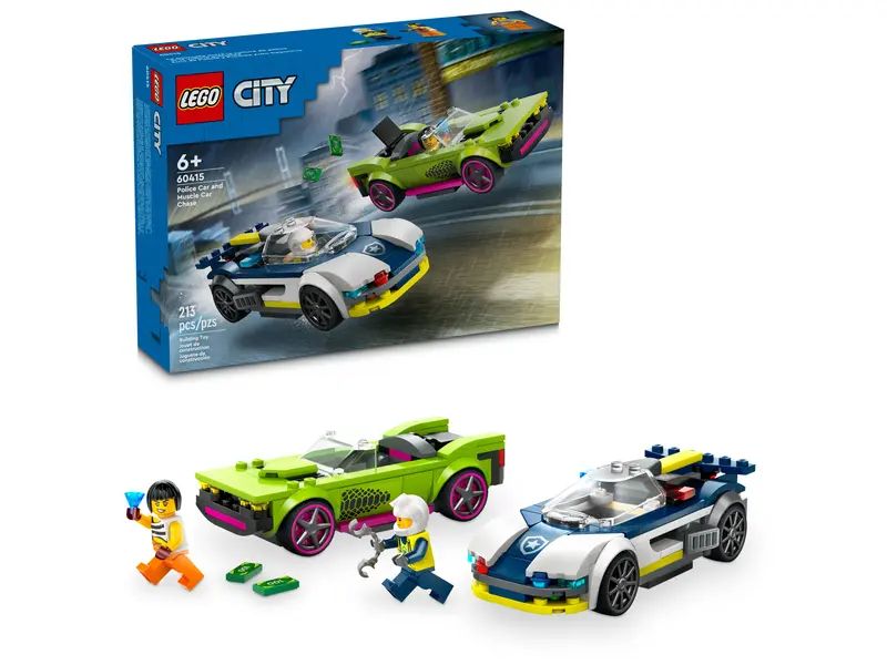 Lego City 60415 La poursuite entre la voiture de police et la voiture puissante