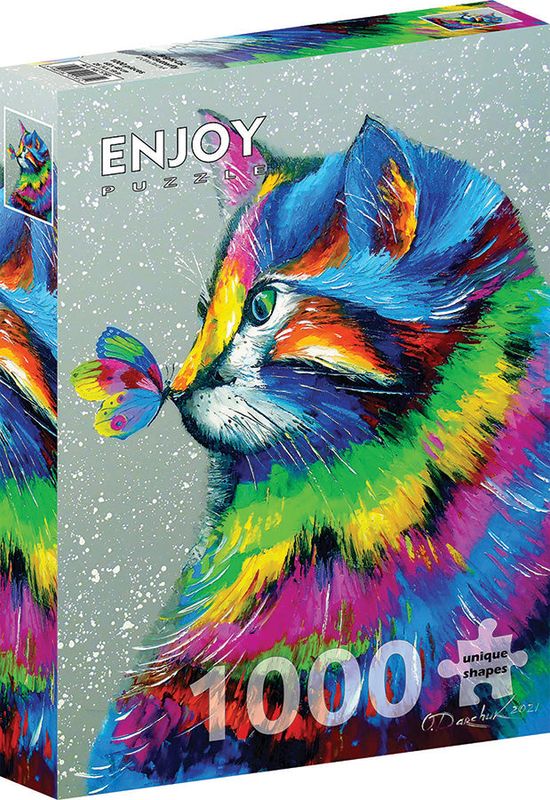 PZ1000 Bright cat and butterfly