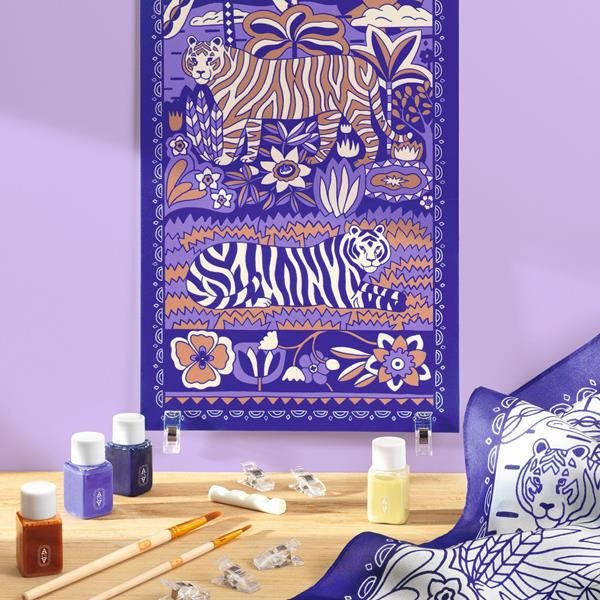 Atelier 10 : Peinture sur soie Tigre