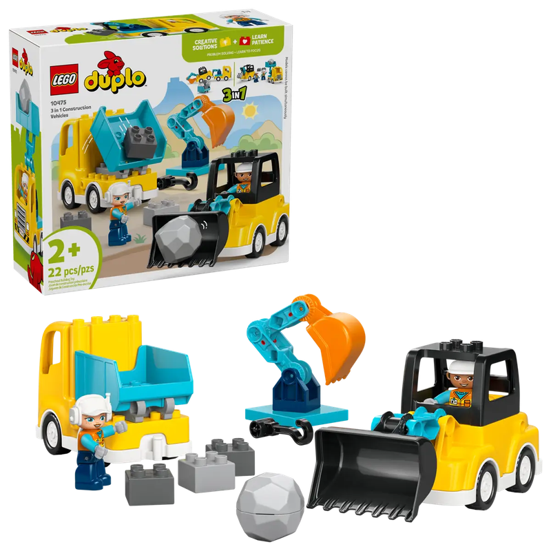 Lego Duplo 10475 Les véhicules de chantier 3 en 1