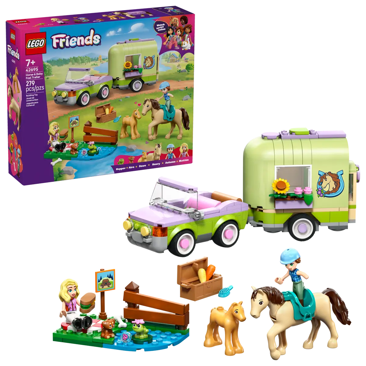 Lego Friends 42695 La remorque pour le cheval et le poulain