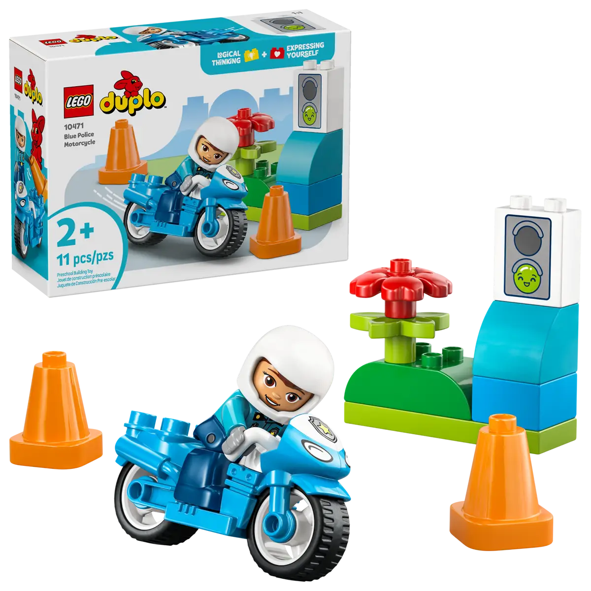 Lego Duplo 10471 La moto de police bleue