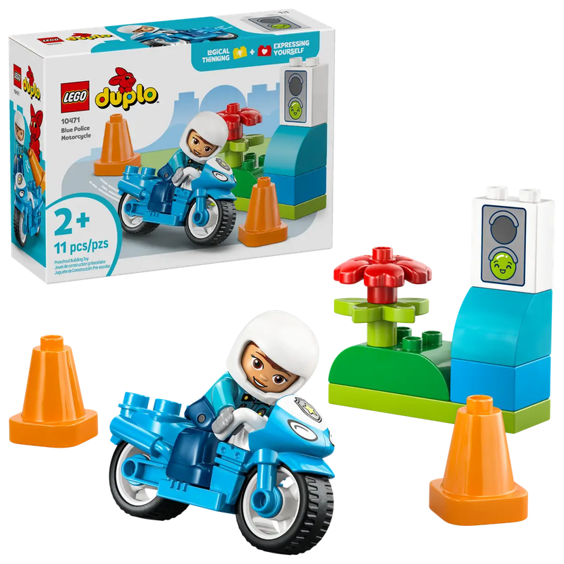 Lego Duplo 10471 La moto de police bleue