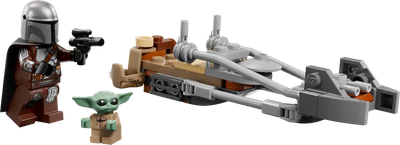 Lego Star Wars 75436 Le Mandalorien et la motojet de Grogu
