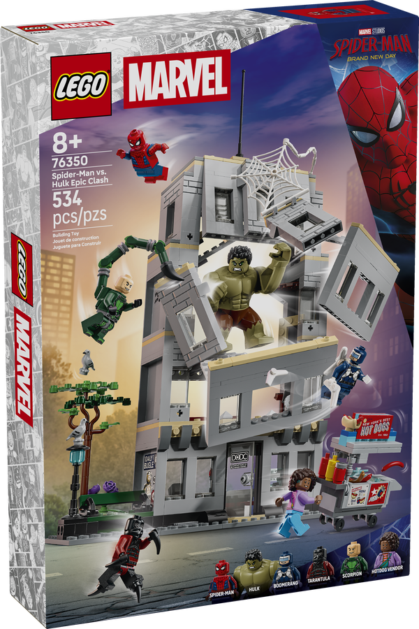 LEGO Marvel 76350 L'affrontement épique : Spider-Man contre Hulk