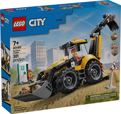 LEGO City 60480 Yellow Backhoe Loader