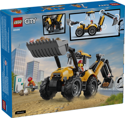 LEGO City 60480 Yellow Backhoe Loader