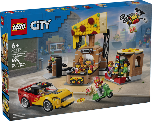 LEGO City 60496 Pizza Delivery Experience with Vehicles