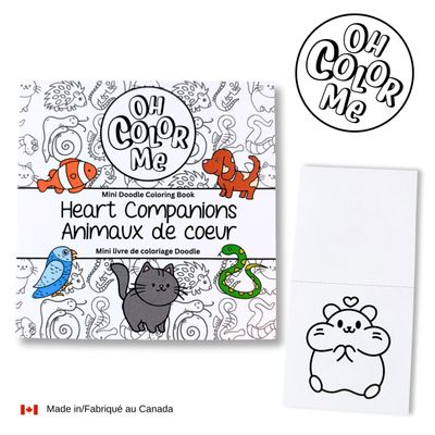 Mini livre de coloriage - Compagnons Cœur, 4" x 4"