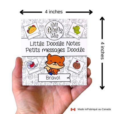 Mini livre de coloriage - Petits messages Doodle, 4"x4"