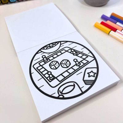 Mini livre de coloriage - Moments au chalet, 4"x4"