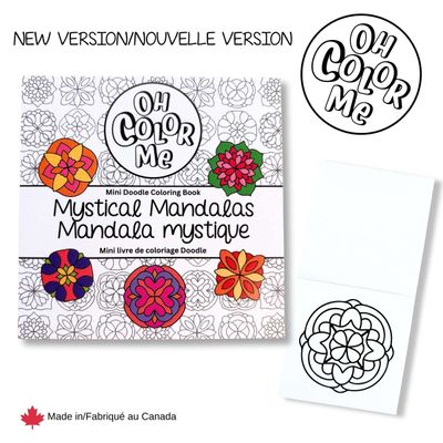 Mini livre de coloriage - Mandalas mystiques, 4x4"