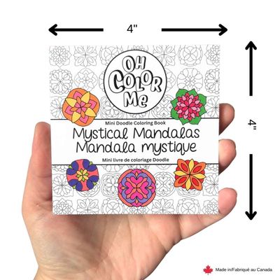 Mini livre de coloriage - Mandalas mystiques, 4x4"