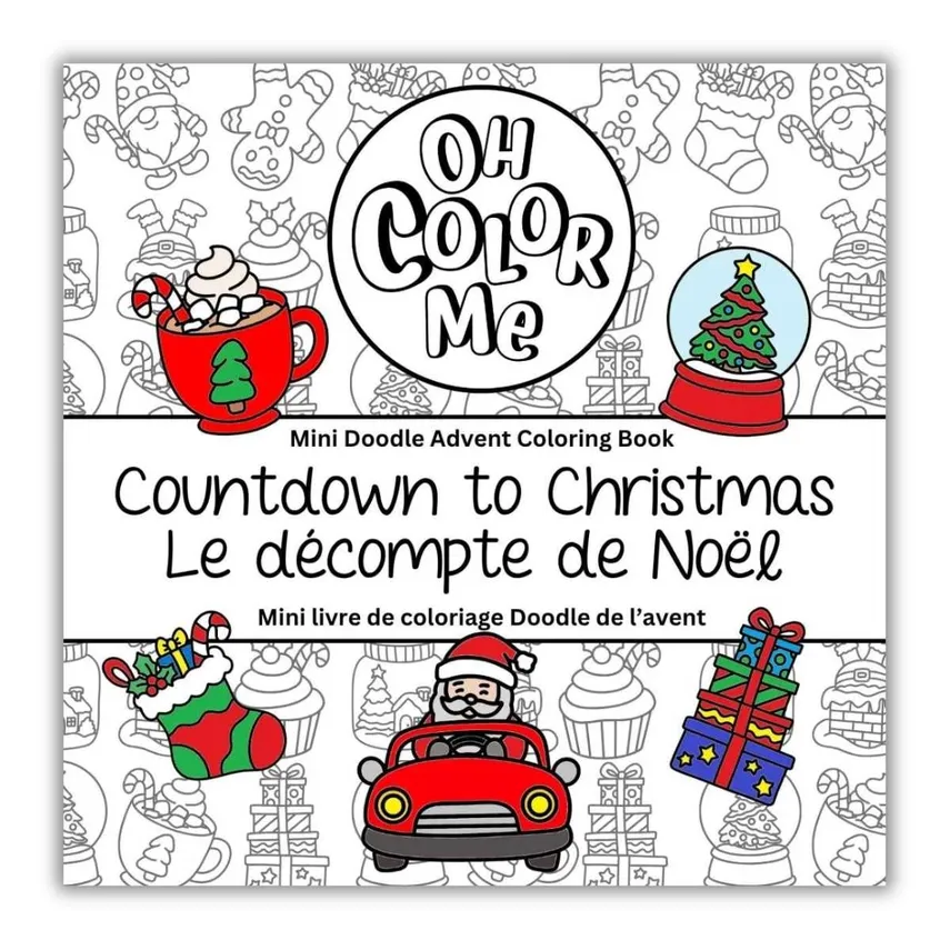 Advent Mini Coloring Book, Countdown to Christmas