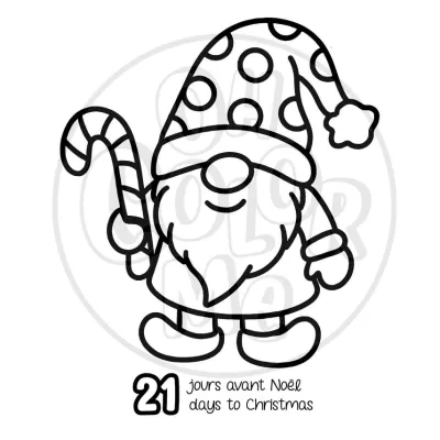 Advent Mini Coloring Book, Countdown to Christmas