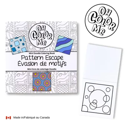 Mini livre de coloriage - « Pattern Escape », 4"x4"