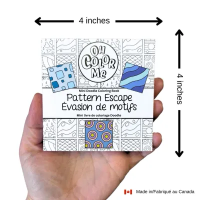 Mini livre de coloriage - « Pattern Escape », 4"x4"