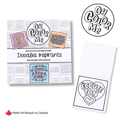 Mini livre de coloriage - Doodles Inspirants, 4"x4"