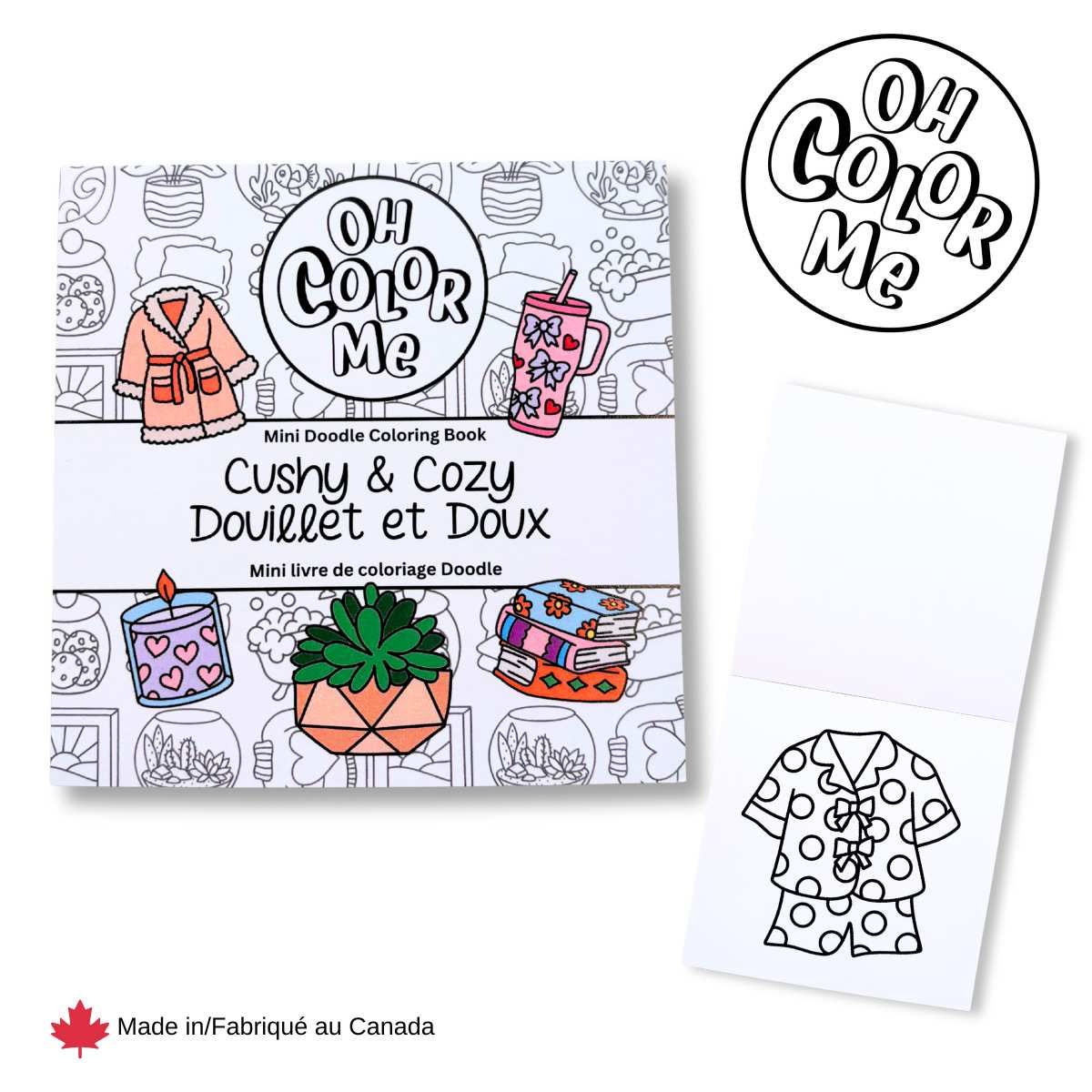 Mini livre de coloriage - Douillet et Doux, 4"x4"