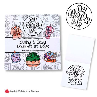 Mini livre de coloriage - Douillet et Doux, 4"x4"
