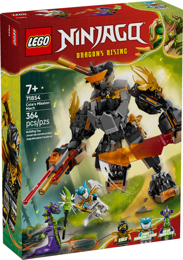 LEGO Ninjago 71854 Cole's Mission Mech &amp; Dragon Zane