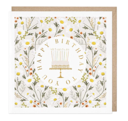 Card - Daisy Cake Happy Birthday