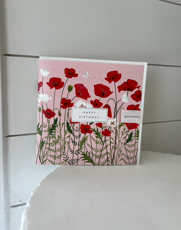 Card - "Happy Birthday" Poppies