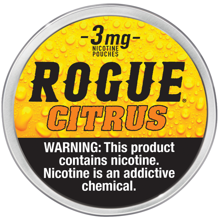 Rogue 3Mg Nicotine Pouches, Flavor: Citrus