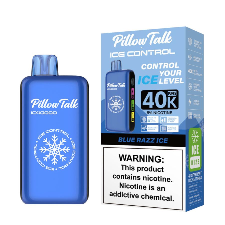 Pillow Talk Ice Control 40000 Puffs, Flavor: Blue Razz Ice